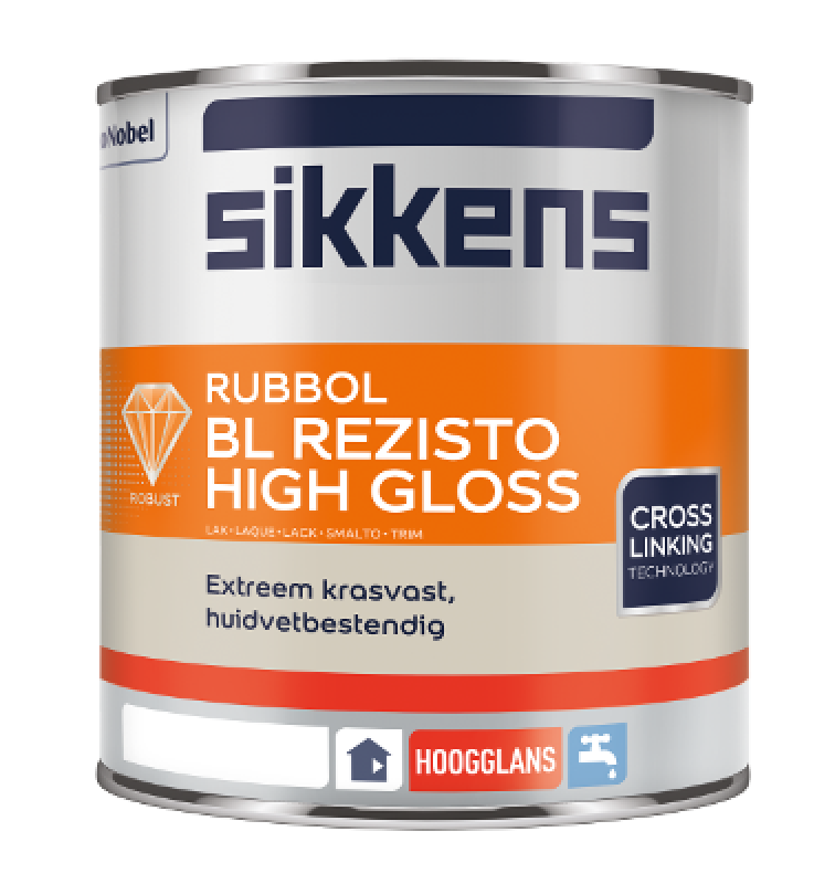 Sikkens Rubbol Bl Rezisto High Gloss N00 - Lakverf - Dekkend - Binnen - Water basis - Hoogglans